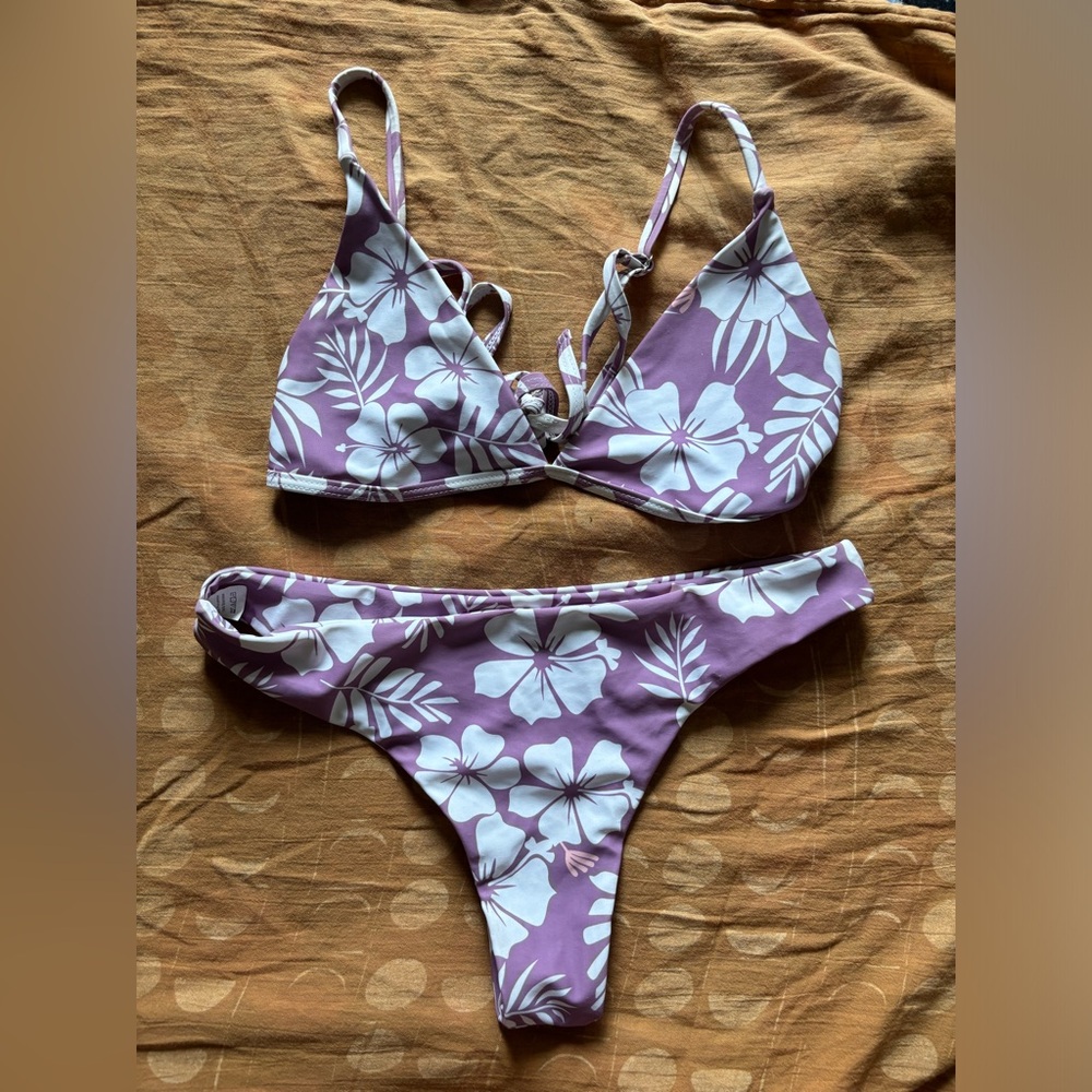 Purple floral bikini
